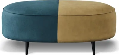 Immagine prodotto di Sgabello di design Pouf Chesterfield ovale Poggiapiedi Mobili Sgabello imbottito Sgabello con seduta