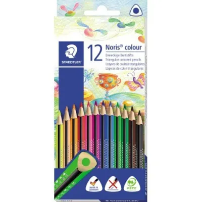 Obrázok produktu pre STAEDTLER 187 - čierna - modrá - hnedá - zelená - svetlomodrá - svetlozelená - fialová - oranžová - broskyňová - červená - žltá - 12 ks