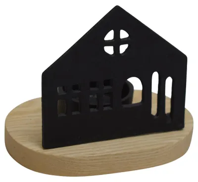 Image de Porte-bougie à chauffe-plat Maison Déco Salon Métal Noir 10 cm