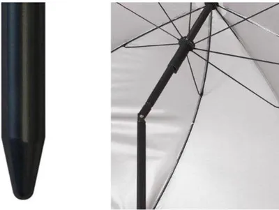 Immagine prodotto di Ombrellone da spiaggia in alluminio Ø 220 cm, UPF 50+, giallo