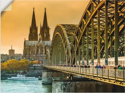 Produktbild von ARTland Wandbild, selbstklebend Kölner Dom mit Hohenzollernbrücke Größe: 80x60 cm