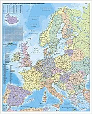 Produktbild von Europa Organisationskarte 1 : 3 600 000. Wandkarte Großformat ohne Metallstäbe