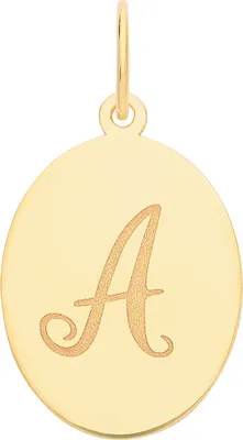 Produktbild von Stylischer 9 Karat (375) Gold Buchstaben / Initiale Damen - Anhänger - 18mm*10mm; TRS35320LTK
