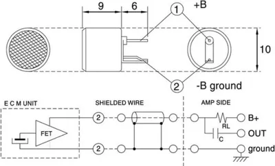 Image de Velleman - M300 - Capsule de microphone à électret - Ø 10 mm