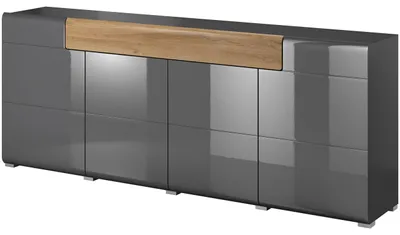 Productafbeelding van Kommode DELTO TL25, eikenhout "Grandson" / antraciet, hoogglans