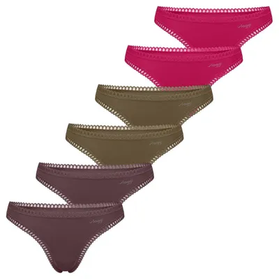 Produktbild von sloggi 6er Pack GO Crush String Komfortabel und atmungsaktiv, Zierborte an den Säumen, Im praktischen Mehrfachpack