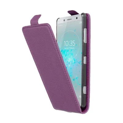Produktbild von Cadorabo Schutzhülle für Sony Xperia XZ2 COMPACT Hülle in Lila Flip Etui Handyhülle Case Cover Kunstleder
