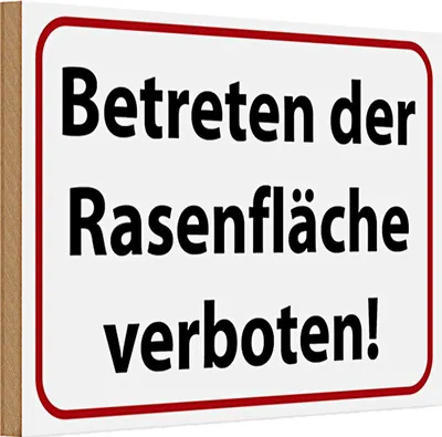 Produktbild von Holzschild Hinweis 30x20cm Betreten Rasenfläche verboten