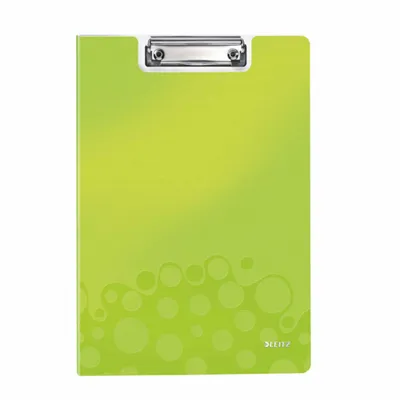 Produktbild von Leitz WOW Clipfolder with cover, Grün, 75 Blätter, A4, Metall, Hartschaumstoff, 1 Taschen, 2,8 mm
