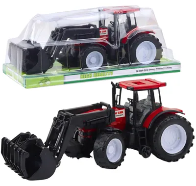 Image de Agriculteur de véhicule agricole de tracteur avec le grappin rouge