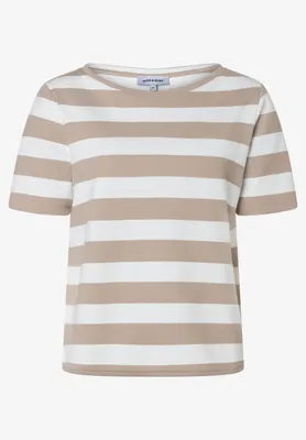 Produktbild von MORE & MORE Boxy Shirt with Stri 2214 powder beig 42