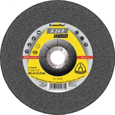 Produktbild von Klingspor A 24 R Schruppscheiben, 180 x 8 x 22,23 mm gekröpft 10 Stk