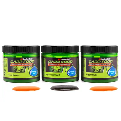 Produktbild von Tandem Baits Carp 3-er Set Food Attract Dip Flavour Mix No 3, Karpfen Angeln ohne Mühe, Köder zum Große-Fische-Angeln, Karpfenzubehör für Profis & Hobby-Angler 100 ml