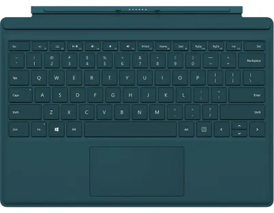 Produktbild von Microsoft Surface Pro 4 Type Cover, Grün, Microsoft, Surface Pro 4, Surface Pro 3, QWERTZ, Andocken, 295 mm