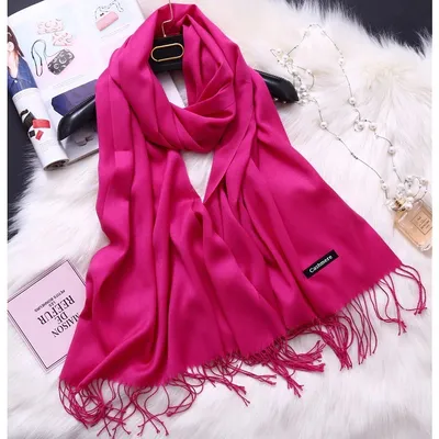 Produktbild von Eleganter DE-6975 Kaschmir Schal in Rosa – Stilvoll und Vielseitig KP6975