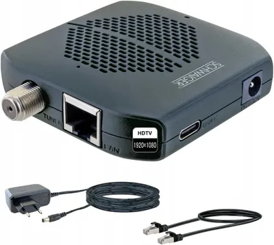Zdjęcie produktu dla Schwaiger DSR500HD, Kabel., Full HD, 480p, 576i, 720p, 1080i, 1080p, 4:3, 16:9, Czarny, Analogowy