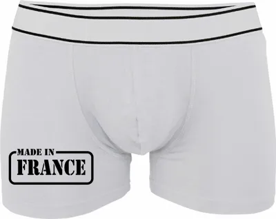 Produktbild von Boxershorts - Mann - Boxer-0050-man-white-v-XL - weiß - XL - vorn -   France - lustiges Motiv - Spruch - Unterwäsche - Unterhose - Freizeit - lustig