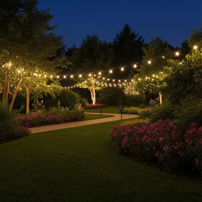 Produktbild von 2er-Set Extralange Solar Lichterkette 12,5m: 100 warmweisse LEDs mit 8 Lichteffekten – Perfekte Gartendeko & Weihnachtsbeleuchtung