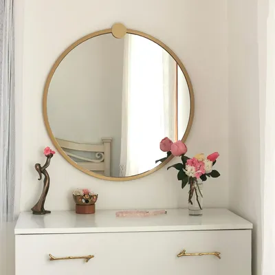 Produktbild von Skye Decor, Gold- Gold Metal Çerçeve Yuvarlak Ayna A708NOS, Gold, Wandspiegel, 60x60x2,2 cm, 100% Metall