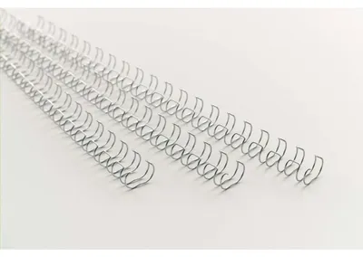 Produktbild von GBC WireBind Drahtbinderücken, silber, 95mm (100), Silber, 3 Blätter, Metall, A4, 9,5 mm, 316 mm