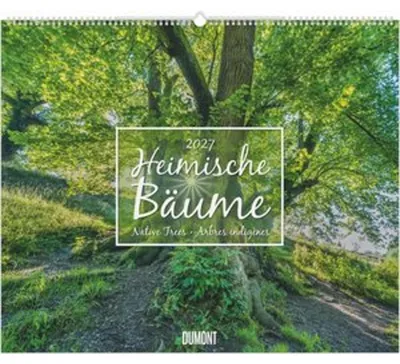 Produktbild von Wandkalender Heimische Bäume 2027, 60 x 50 cm, 3-sprachig, Schmuckkalendarium