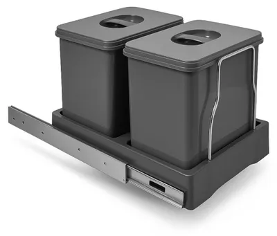 Produktbild von Ekotech Abfallsammler Patty.45 oriongrau 2x 12 Liter