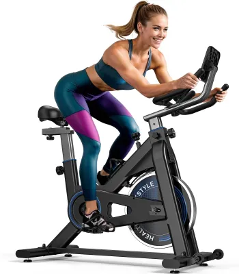 Image de Vélo d'intérieur - Home trainer - Vélo cardio - Vélo de fitness - Stable, supportant jusqu'à 150 kg - Résistance réglable, 300 watts