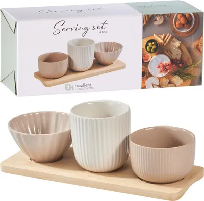 Image de Bacs à snacks NOBI, 3 pièces + plateau