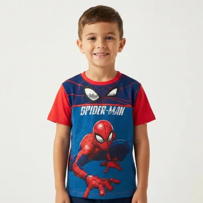 Produktbild von Marvel Spiderman Kinder Jungen T-Shirt Kurzarm Shirt – Rot / 128