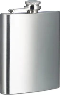 Zdjęcie produktu dla 10 sztuk piersiówek, pojemność 200 ml, 7 uncji, piersiówka kieszonkowa, zakrętka, stal nierdzewna, kolor srebrny, wymiary 12 x 9 x 2 cm