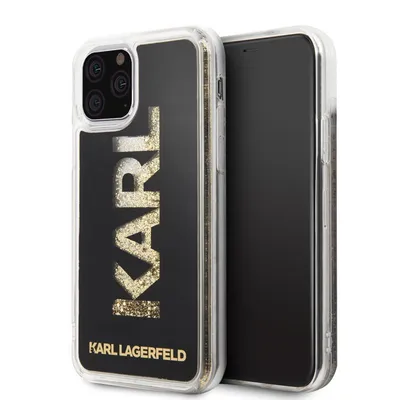 Produktbild von Karl Lagerfeld KLHCN58KAGBK iPhone 11 Pro schwarz/schwarz Karl logo Glitter