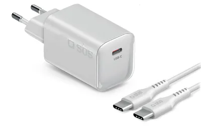 Produktbild von SBS 70W Power Delivery GaN Wandladegerät-Kit mit 2 m USB-C-Kabel, ideal für MacBook
