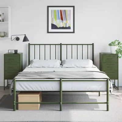 Immagine prodotto di vidaXL Comodini 2 pz. Verde oliva 36x39x78 cm in acciaio