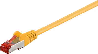 Image de Goobay 68305 CAT 6 câble patch, S/FTP (PiMF), jaune, 10 m - LSZH sans halogène, cuivre