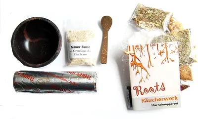 Produktbild von Starter-Set, komplettes Räucher-Set, Räuchermischungen und Harze, 14-tlg. incl. 32-seitige Broschüre