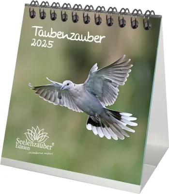 Produktbild von Taubenzauber Kalender für 2025 Format 10cm x 10cm Vögel - Seelenzauber