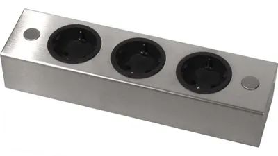 Produktbild von Küchensteckdose Nora, 3-fach Steckdosenleiste Küche, Aufbau/Unterbau