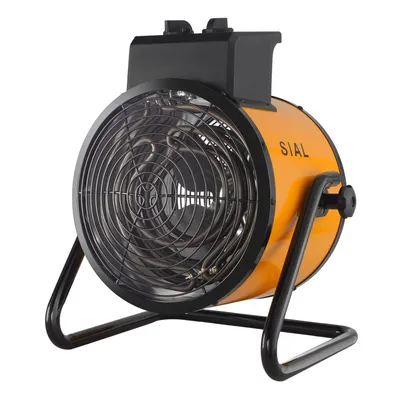 Immagine prodotto di Termoventilatore elettrico SIAL 9000 W da cantiere - Aerotherm con termostato, giallo - Adatto per garage, cantina, officina (55 m²)