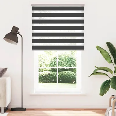Obrázek produktu pro vidaXL Dvojitá roletka, černá, 120 x 230 cm, šířka látky 115,9 cm, polyester