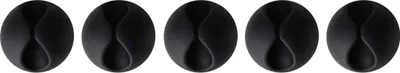 Produktbild von Natural Goods Berlin Kabelclip SINGLE, Kabelhalterung, Klebemontage für Strombabel, Ladekabel, USB-Kabel, Schwarz, 5 Stück