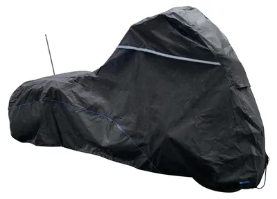 Zdjęcie produktu dla Pokrowiec na motocykl, materiał Oxford 420D, wodoodporny, odporny na wysoką temperaturę, z otworami wentylacyjnymi, wymiary: 265x110x130 cm