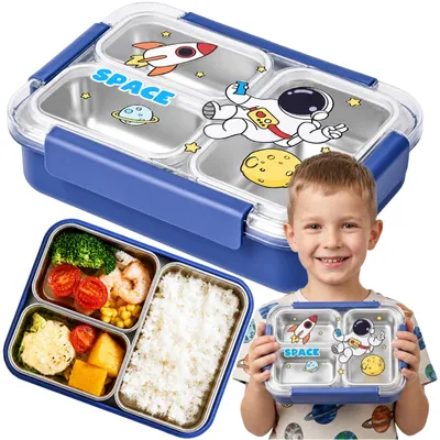 Zdjęcie produktu dla Śniadaniówka Lunchbox z przegródkami pojemnik dla dzieci do szkoły PLAYIO