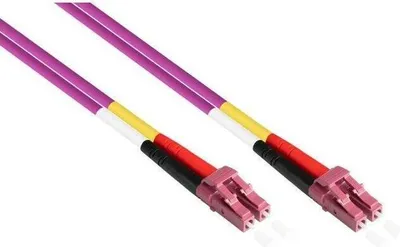 Produktbild von OM4 LC-LC Duplex Patchkabel 1m LSZH 50/125