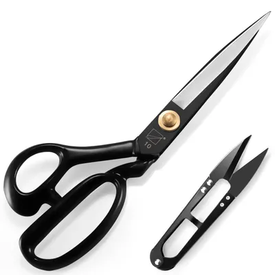 Linkshändige Stoffschere 26,8 cm, Kohlenstoffstahl, mit Fadenabschneider