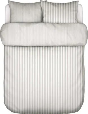Produktbild von Marc O' Polo Satin-Bettwäsche-Garnitur Classic Stripe Farbe Silver Größe 155x220+80x80