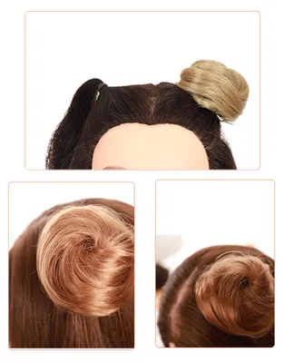 Produktbild von Haarteil für einen lockeren Dutt – Clip-in-Haarverlängerungen mit Klammern – Natürlicher Pferdeschwanz – Kunsthaar – Kämme sorgen für mehr Haarvolumen bei Frauen