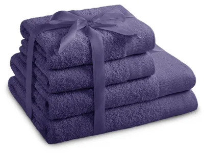 Zdjęcie produktu dla Komplet ręczników bawełnianych AMARI 2*70x140+2*50x100m fioletowy AmeliaHome