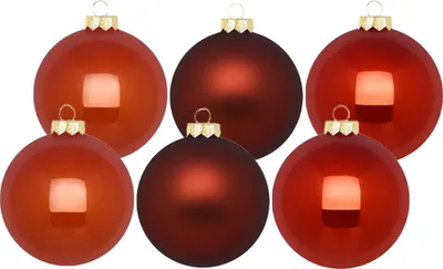 Produktbild von Inge‘s Christmas Decor 16408 P106, Kugel-Weihnachtsschmuck, Glas, Terrakotta, 6 Stück(e), Box, 10 cm