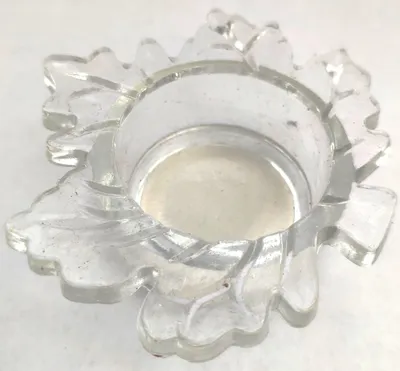 Produktbild von Teelichthalter "Blatt" aus transparentem Glas