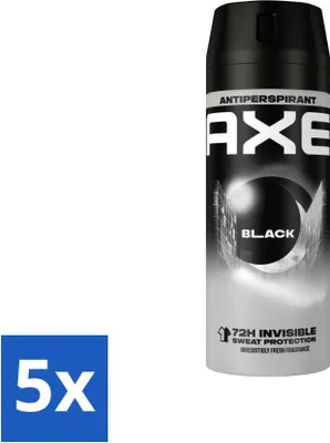 Image de Ax Antitranspirant Spray Noir 150 ml - Pack économique - 5 pièces
